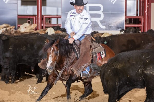 $25,000 Novice John Mitchell on Moms Lil Rebel, owned by Slate River Ranch
