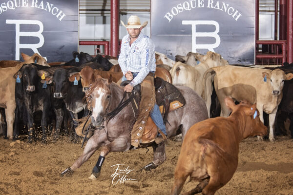 4 Year Old Open Adan Banuelos on Worth Thee Wait, owned by SMF Cutting Horses LLC